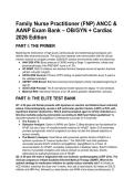 2026 Elite FNP Exam Bank &lpar;ANCC & AANP&rpar; &ndash; OB&sol;GYN &plus; Cardiology &vert; High-Acuity Questions with Mentor Rationales & Distractor Analysis &lpar;Based on 2026 AHA&sol;ACOG Guidelines&rpar;