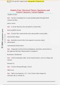 Module Four&colon; Electrical Theory Questions and  Correct Answers &vert; Latest Update