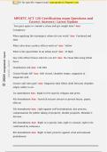 MPOETC ACT 120 Certification exam Questions and  Correct Answers &vert; Latest Update 