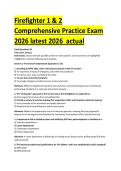 Firefighter 1 & 2 Comprehensive Practice Exam 2026 latest 2026 actual