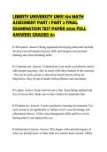 LIBERTY UNIVERSITY UNIV 104 MATH ASSESSMENT PART 1 PART 2 FINAL EXAMINATION TEST PAPER 2026 FULL ANSWERS GRADED A&plus;