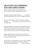 MBA 601 EXAM 1 2026 COMPREHENSIVE STUDY GUIDE COMPLETE ANSWERS