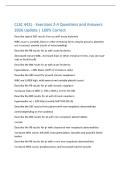 CLSC 442L - Exercises 2-4 Questions and Answers  2026 Update &vert; 100&percnt; Correct  