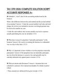 TAX 3701 2026 COMPLETE SOLUTION SCRIPT ACCURATE RESPONSES A&plus;