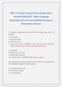 BFD LT Exam Newest Exam Preparation  Newest 2026-2027  With Complete  Questions And Correct Detailed Answers &vert;  Brand New Version