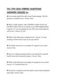 TAX 3701 2026 VERIFIED QUESTIONS ANSWERS GRADED A&plus;