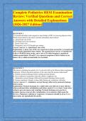 Complete Pediatrics HESI Examination Review 2026-2027 &ndash; Verified Questions&comma; Correct Answers & Detailed Explanations &lpar;Full 103-Page Q&A Study Guide&rpar;
