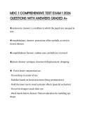 MDC 1 COMPREHENSIVE TEST EXAM 1 2026 QUESTIONS WITH ANSWERS GRADED A&plus;