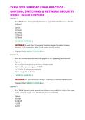 CCNA 2026 VERIFIED EXAM PRACTICE &ndash; ROUTING&comma; SWITCHING & NETWORK SECURITY GUIDE &vert; CISCO SYSTEMS