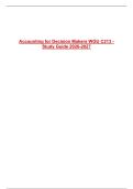 Accounting for Decision Makers WGU C213 - Study Guide 2026-2027