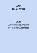 ACE Final Exam 2026 &vert; Complete Study Guide & Practice Questions
