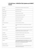 CTVA 300 Exam 1 UPDATED ACTUAL Questions and CORRECT  Answers