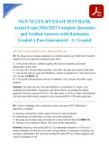 NGN NCLEX RN EXAM TEST BANK Actual Exam 2026&sol;2027 Complete Questions and Verified Answers with Rationales Graded A Pass Guaranteed - A&plus; Graded