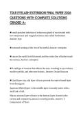 TDLR EYELASH EXTENSION FINAL PAPER 2026 QUESTIONS WITH COMPLETE SOLUTIONS GRADED A&plus;
