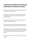 TDLR EYELASH EXTENSION STUDY GUIDE 2026 QUESTIONS WITH COMPLETE SOLUTION