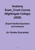 Anatomy Exam &ndash; Crush Course 2026 &vert; Nightingale College Study Guide PDF