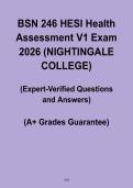 BSN 246 HESI Health Assessment V1 Exam 2026 &ndash; Nightingale College Practice Test PDF
