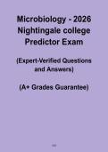 Microbiology 2026 Predictor Exam &ndash; Nightingale College Practice Test PDF