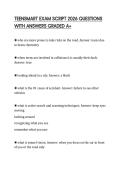 TEENSMART EXAM SCRIPT 2026 QUESTIONS WITH ANSWERS GRADED A&plus;
