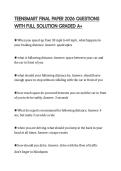 TEENSMART FINAL PAPER 2026 QUESTIONS WITH FULL SOLUTION GRADED A&plus;