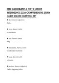 TEFL ASSIGNMENT A TEXT 2 LOWER INTERMEDIATE 2026 COMPREHENSIVE STUDY GUIDE SOLVED QUESTION SET