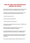 NURS 7001 EXAM 2 &lpar;EAQ&rpar; QUESTIONS WITH ANSWERS 100&percnt; SOLVED 