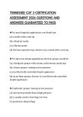 TENNESSEE CAT 3 CERTIFICATION ASSESSMENT 2026 QUESTIONS AND ANSWERS GUARANTEED TO PASS