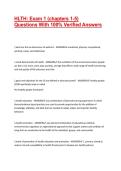 HLTH&colon; Exam 1 &lpar;chapters 1-5&rpar; Questions With 100&percnt; Verified Answers