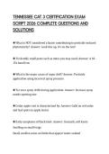 TENNESSEE CAT 3 CERTIFICATION EXAM SCRIPT 2026 COMPLETE QUESTIONS AND SOLUTIONS