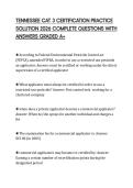 TENNESSEE CAT 3 CERTIFICATION PRACTICE SOLUTION 2026 COMPLETE QUESTIONS WITH ANSWERS GRADED A&plus;