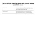 CMN 548 Final Exam Study Guide Overview UPDATED ACTUAL Questions  and CORRECT Answers 