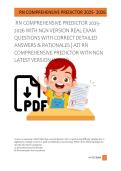 RN COMPREHENSIVE PREDICTOR 2025-  2026 WITH NGN VERSION REAL EXAM  QUESTIONS WITH CORRECT DETAILED  ANSWERS & RATIONALES &vert; ATI RN  COMPREHENSIVE PREDICTOR WITH NGN  LATEST VERSION &lpar;NEW&excl;&excl;&rpar; 