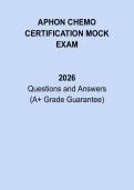 APHON Chemo Certification Mock Exam 2026 &vert; Complete Study Guide & Practice Questions