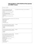CMN 548 MODULE 1 STUDY UPDATED ACTUAL Questions  and CORRECT Answers