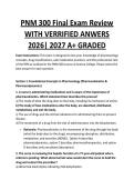 PNM 300 Final Exam Review WITH VERRIFIED ANWERS 2026&vert; 2027 A&plus; GRADE