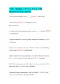 Valle Theater 210 Final Exam with Questions and Answers