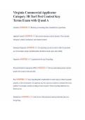 Virginia Commercial Applicator Category 3B Turf Pest Control Key Terms Exam with Q and A