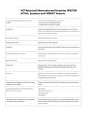     DCF Behavioral Observation and Screening UPDATED  ACTUAL Questions and CORRECT Answers 