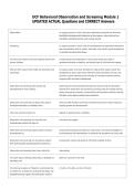 DCF Behavioral Observation and Screening Module 1  UPDATED ACTUAL Questions and CORRECT Answers