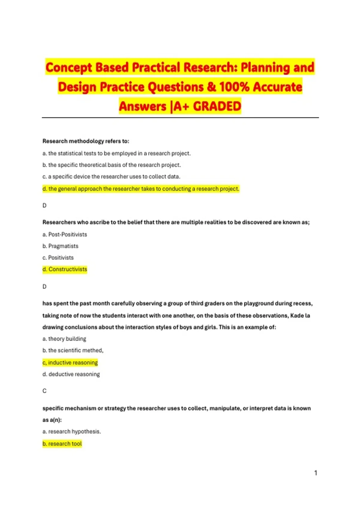 Concept Based Practical Research: Planning and Design Practice ...