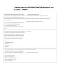 Salesforce Admin 201 UPDATED ACTUAL Questions and  CORRECT Answers