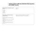 Salesforce Admin Certification UPDATED ACTUAL Questions  and CORRECT Answers