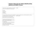Salesforce Admin-201 Exam Official UPDATED ACTUAL  Questions and CORRECT Answers
