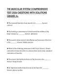 THE MUSCULAR SYSTEM COMPREHENSIVE TEST 2026 QUESTIONS WITH SOLUTIONS GRADED A&plus;