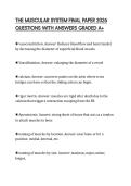 THE MUSCULAR SYSTEM FINAL PAPER 2026 QUESTIONS WITH ANSWERS GRADED A&plus;