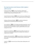 nurs 340 exam 1  Questions and Answers 2026  Update &vert; 100&percnt; Correct  