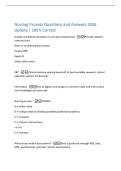 Nursing Process Questions and Answers 2026  Update &vert; 100&percnt; Correct  