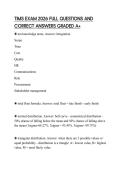 TIMS EXAM 2026 FULL QUESTIONS AND CORRECT ANSWERS GRADED A&plus;
