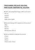 TISSUE BANKING SPECIALIST 2026 FINAL PAPER SOLVED QUESTIONS FULL SOLUTION
