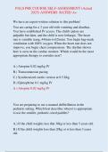 PALS Pre-Course Self-Assessment 2025 &ndash; Practice Questions with Verified Answers and Detailed Rationales